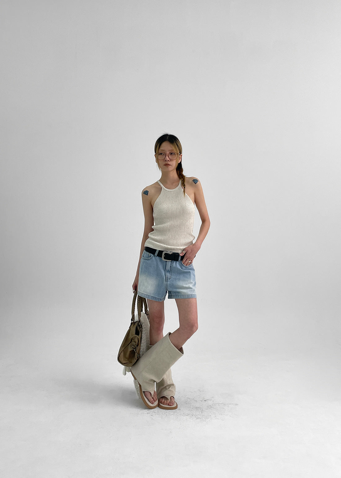 [韓國製造🇰🇷] Morina Linen Summer Halter Neck Knit / 3colors