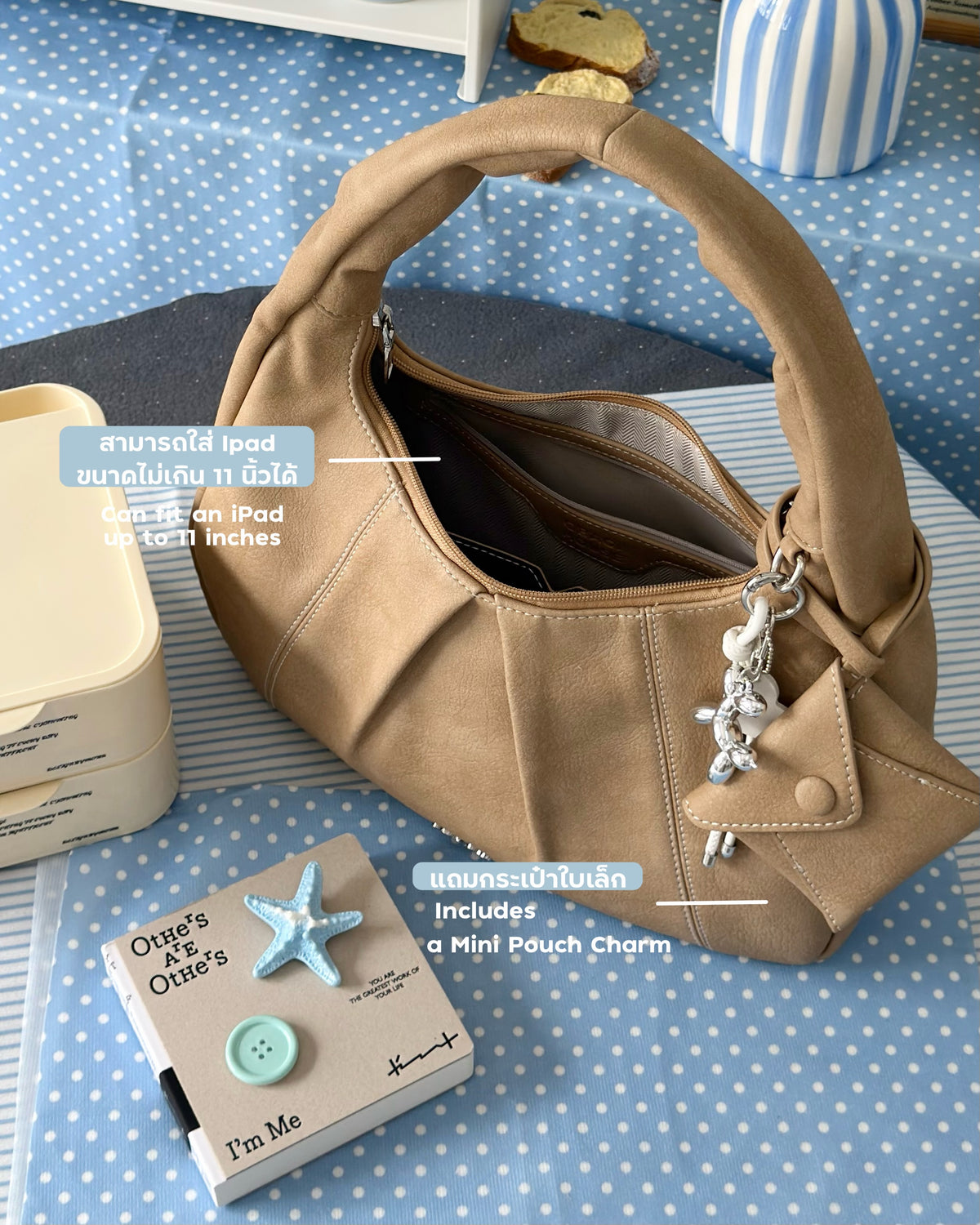 [獨家代理] [OBAGHOUSE] BLOOM CLOUD CURVE HOBO BAG_6 COLORS