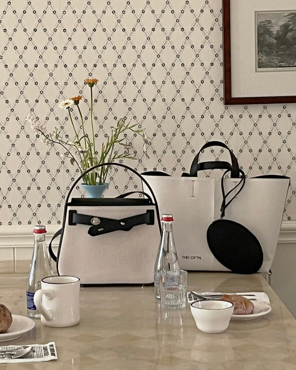 [100%牛皮] THE OFTN TILT / BLACK x CANVAS