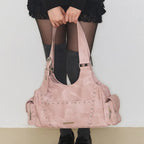 ILLIGO LOOP DOUBLE POCKET SHOULDER BAG - PINK