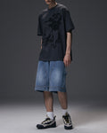 NOT4NERD Carpenter Bermuda Denim Shorts / Deep Blue