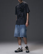 NOT4NERD Carpenter Bermuda Denim Shorts / Deep Blue