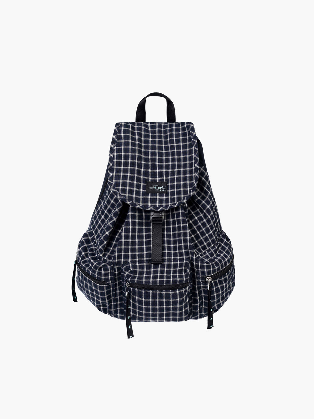 BERRY POCKET BACKPACK LARGE - CHECK NAVY