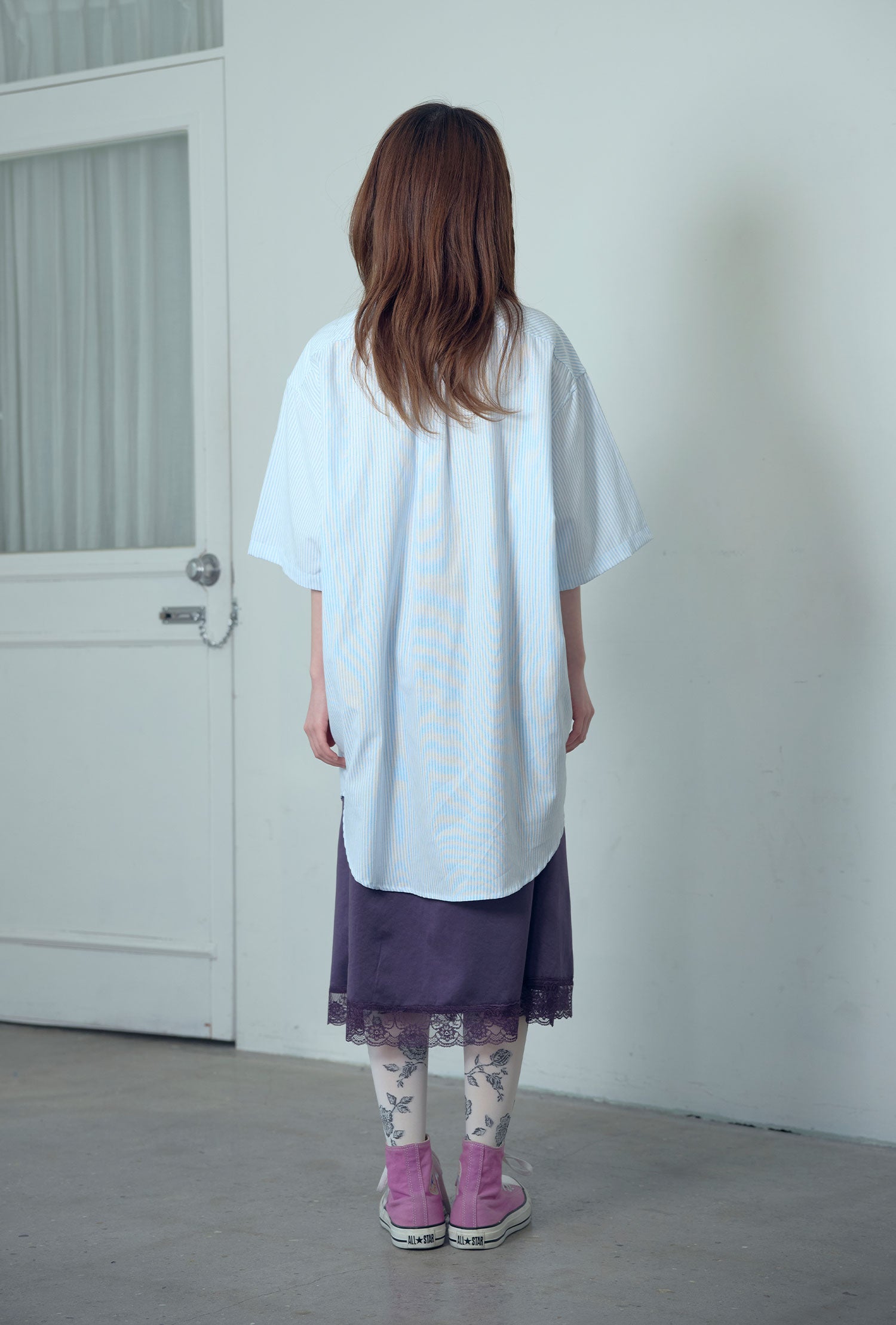 niceghostclub baby guardians stripe big big half shirt [2colors]
