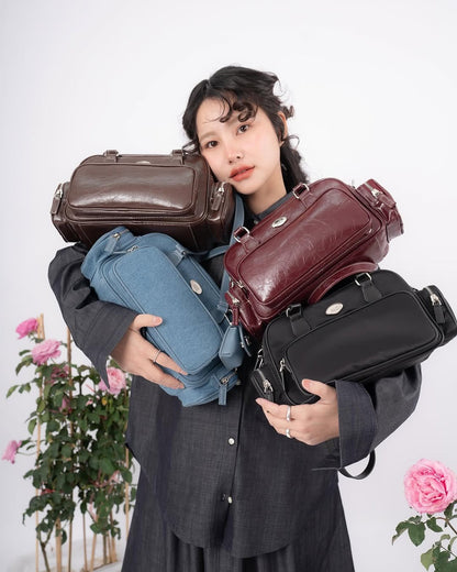 Saitang Rubbie Cross/Shoulder Bag / Chocolate Brown