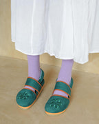 [kuudoo] Flower Sandals🌻✨ / seaweed (Size 35~45 avilable)