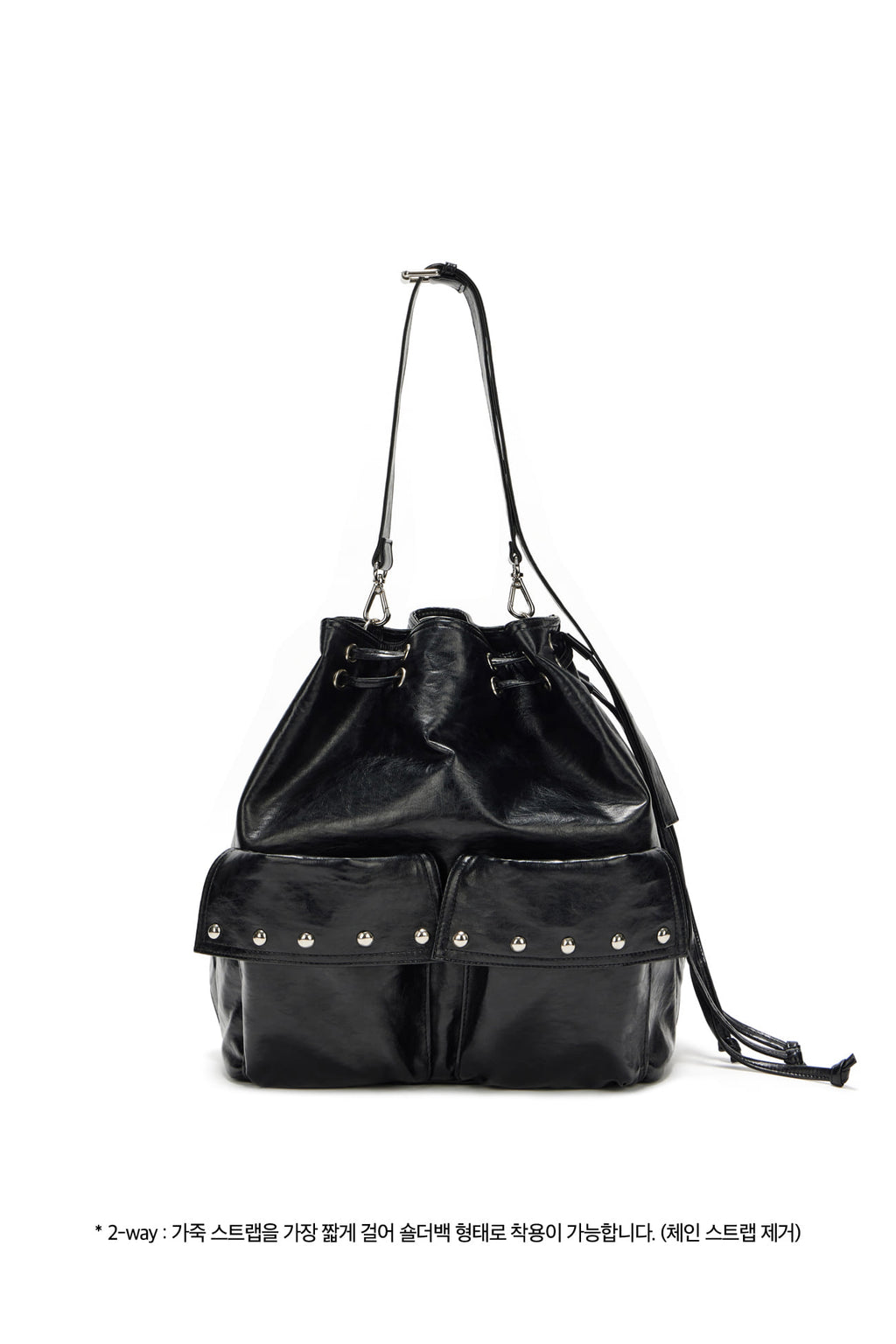 DEINET 5-WAY STUD POCKET MULTI BAG IN BLACK