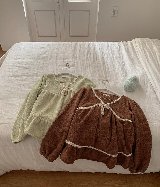 J'eu Rowney Lace Sleeping Pajama Set 4colors