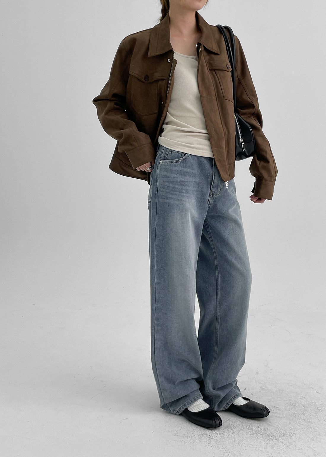 [WARM♨️] 韓國製造 Heating Wide Denim - S/M/L