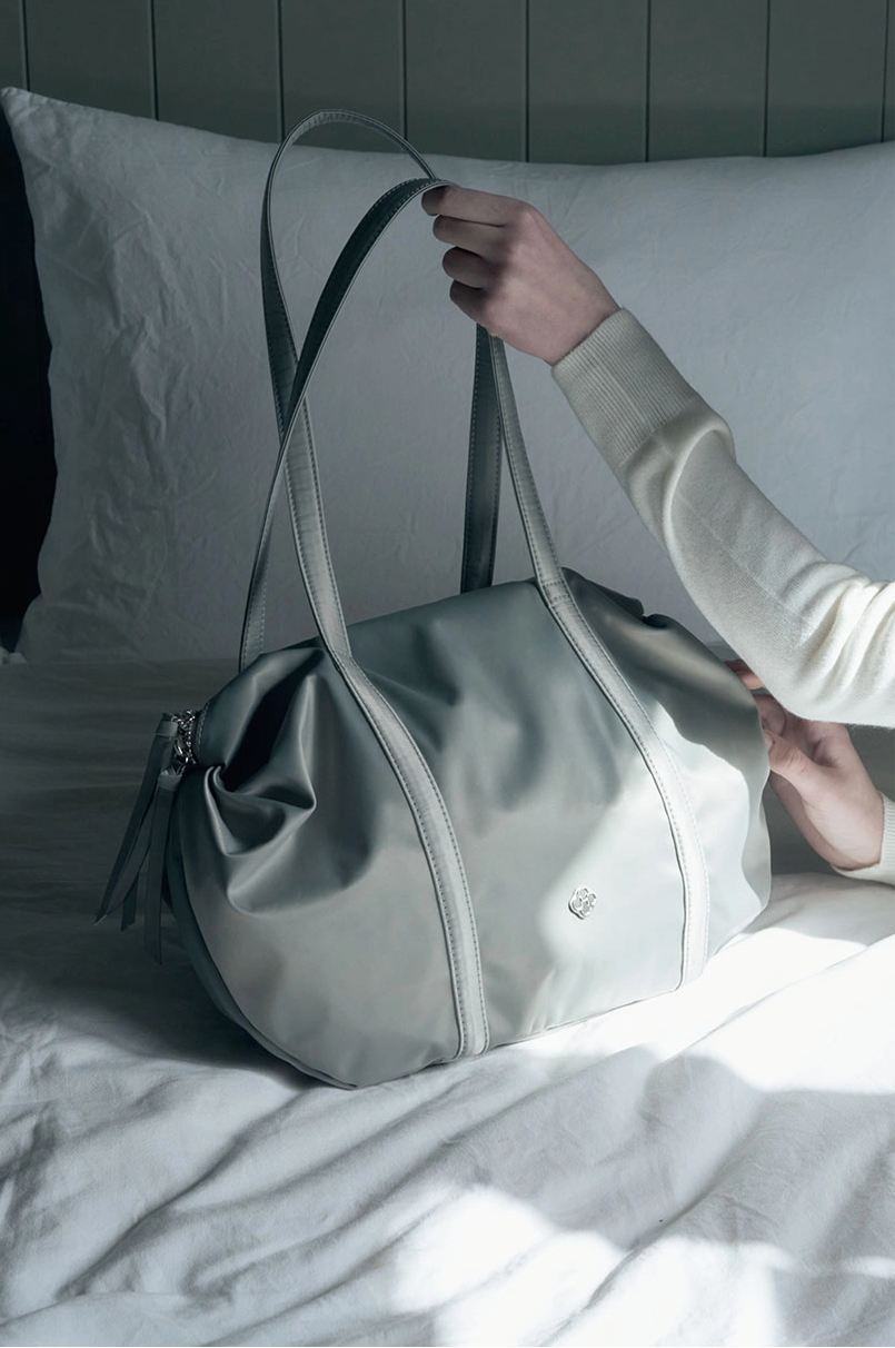 Heeari Aurora Shirring Duffel Bag - Silver