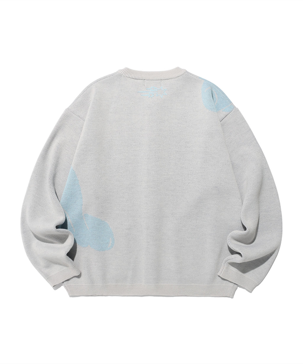 niceghostclub ANGELS KNIT CARDIGAN [GREY]