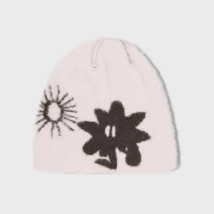 SUNLOVE Cali Shaggy Beanie Brown/Pink