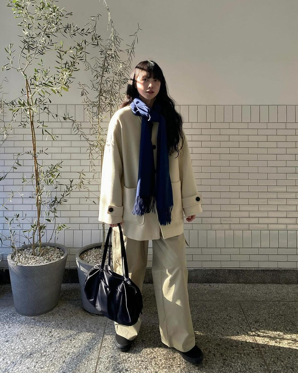 Heeari Aurora Shirring Duffel Bag - Deep Black