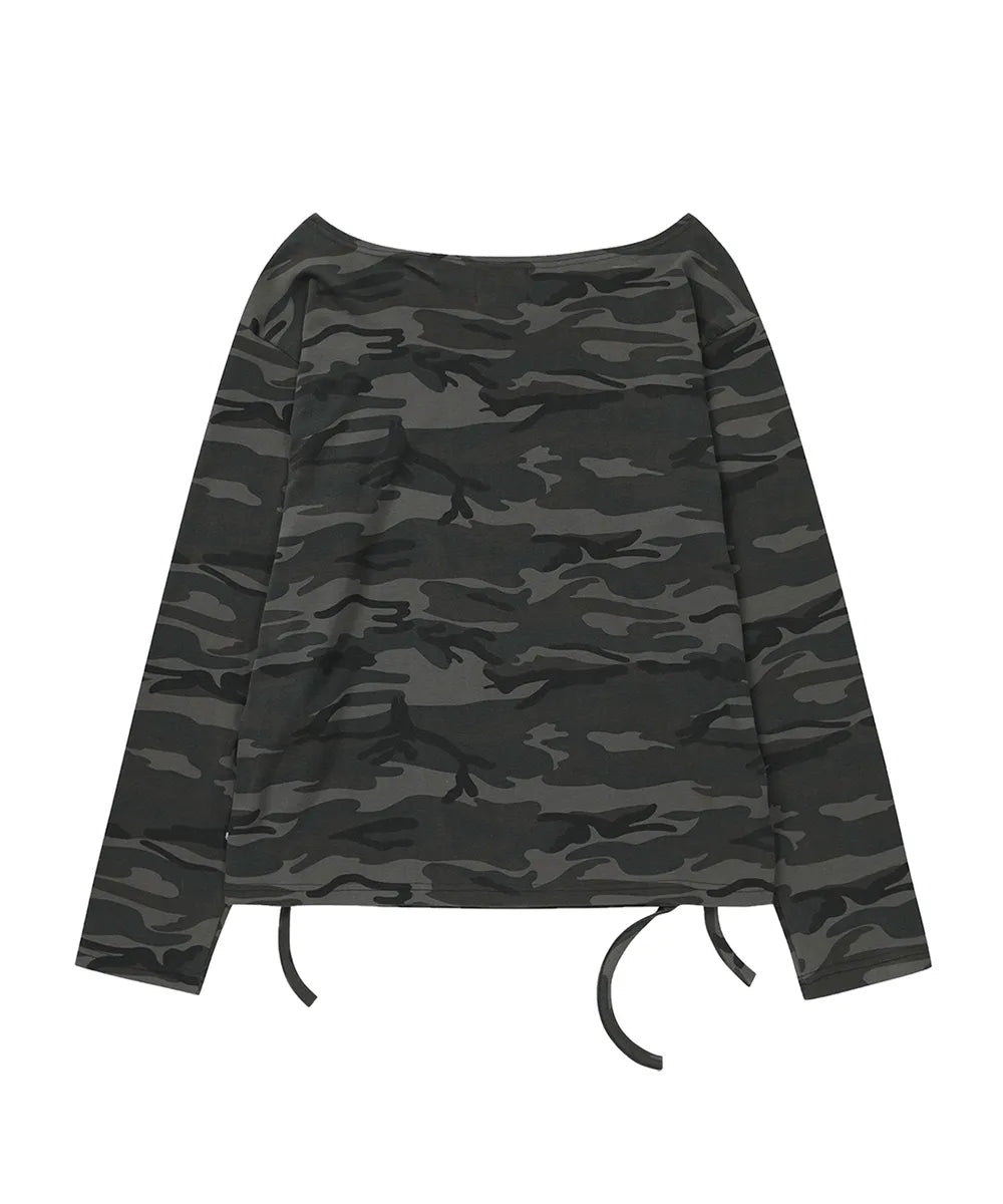 GILA ARCHIVE ONE SHOULDER GRAPHIC LONG SLEEVE_CAMO