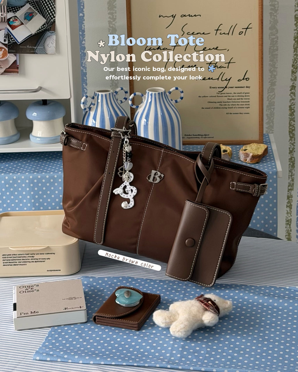 [獨家代理] [OBAGHOUSE] THE BLOOM TOTE ★NYLON★ COLLECTION_3 COLORS