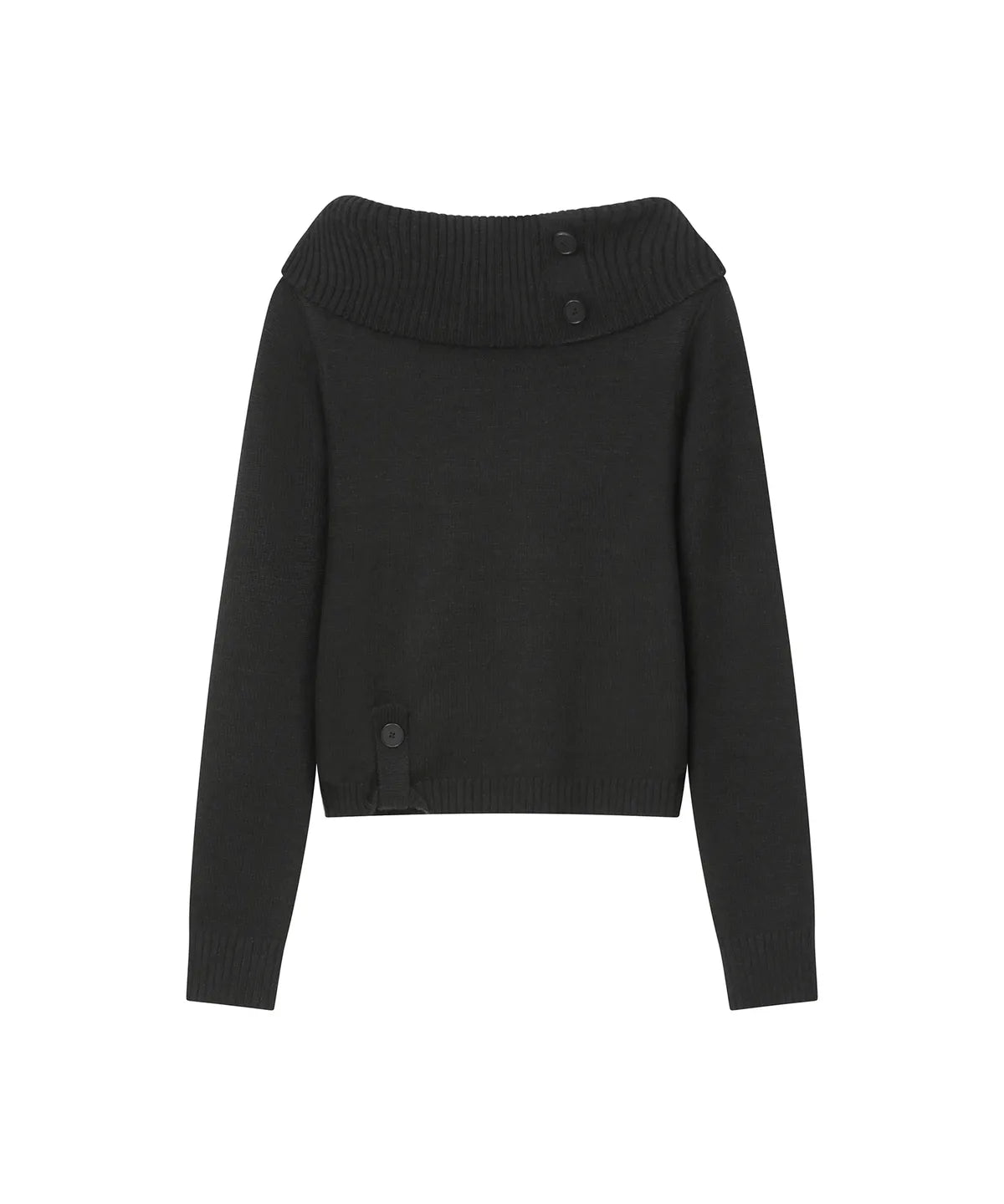 [Miseki SEOUL] Button Off Shoulder Knit - 2 Colors