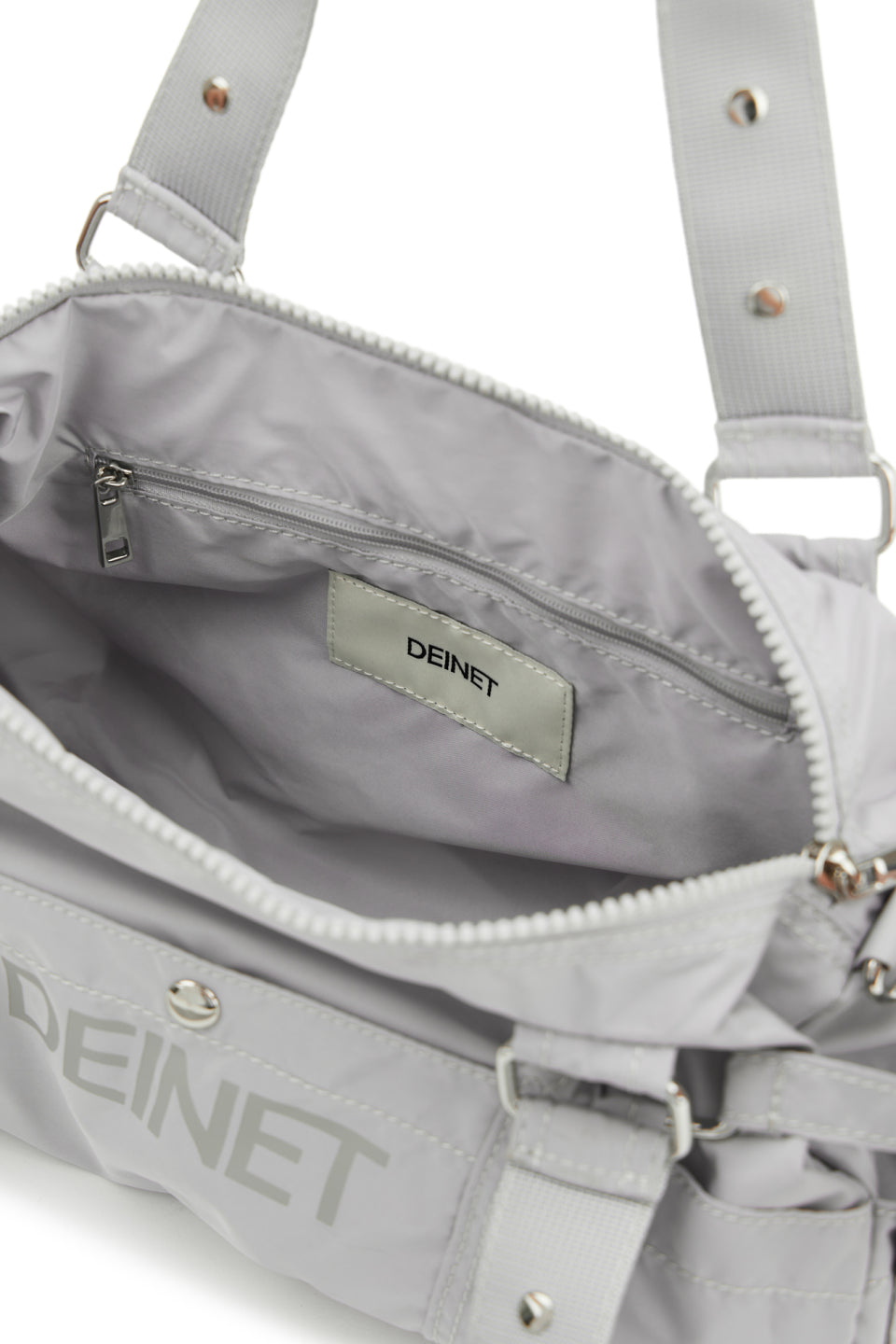 DEINET LOGO DUFFLE MINI BAG IN GREY