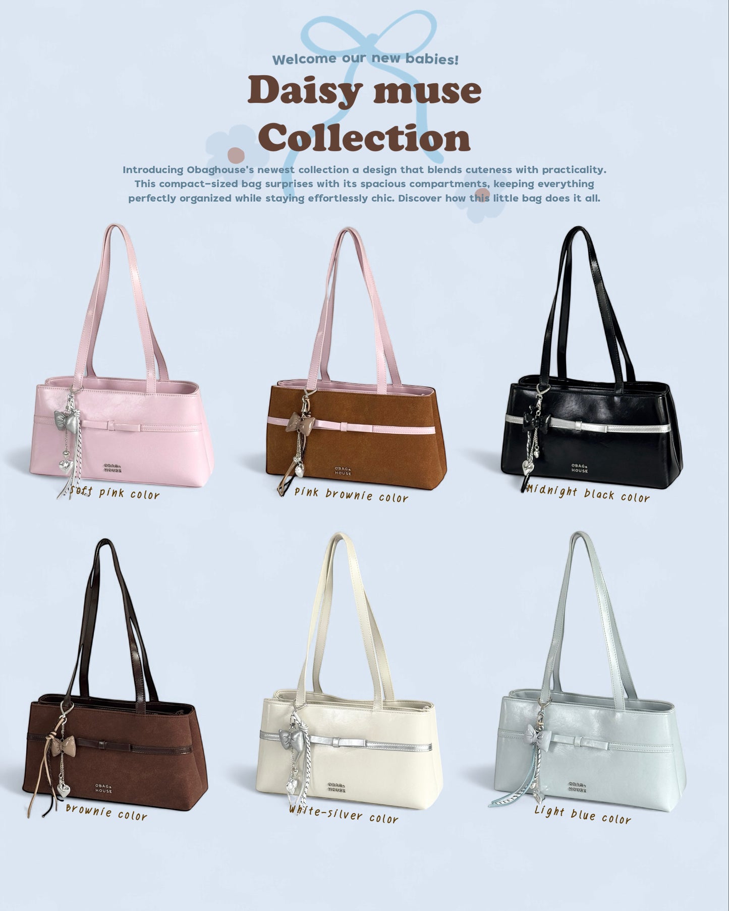 𝑯𝒐𝒍𝒊𝒅𝒂𝒚 𝑺𝑨𝑳𝑬 [香港現貨✨] [獨家代理🎀] Daisy Muse Ballerina Shoulder Bag - 6colors