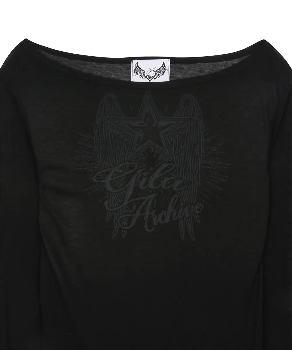 GILA ARCHIVE STAR WING SHEER LONG SLEEVE_BK