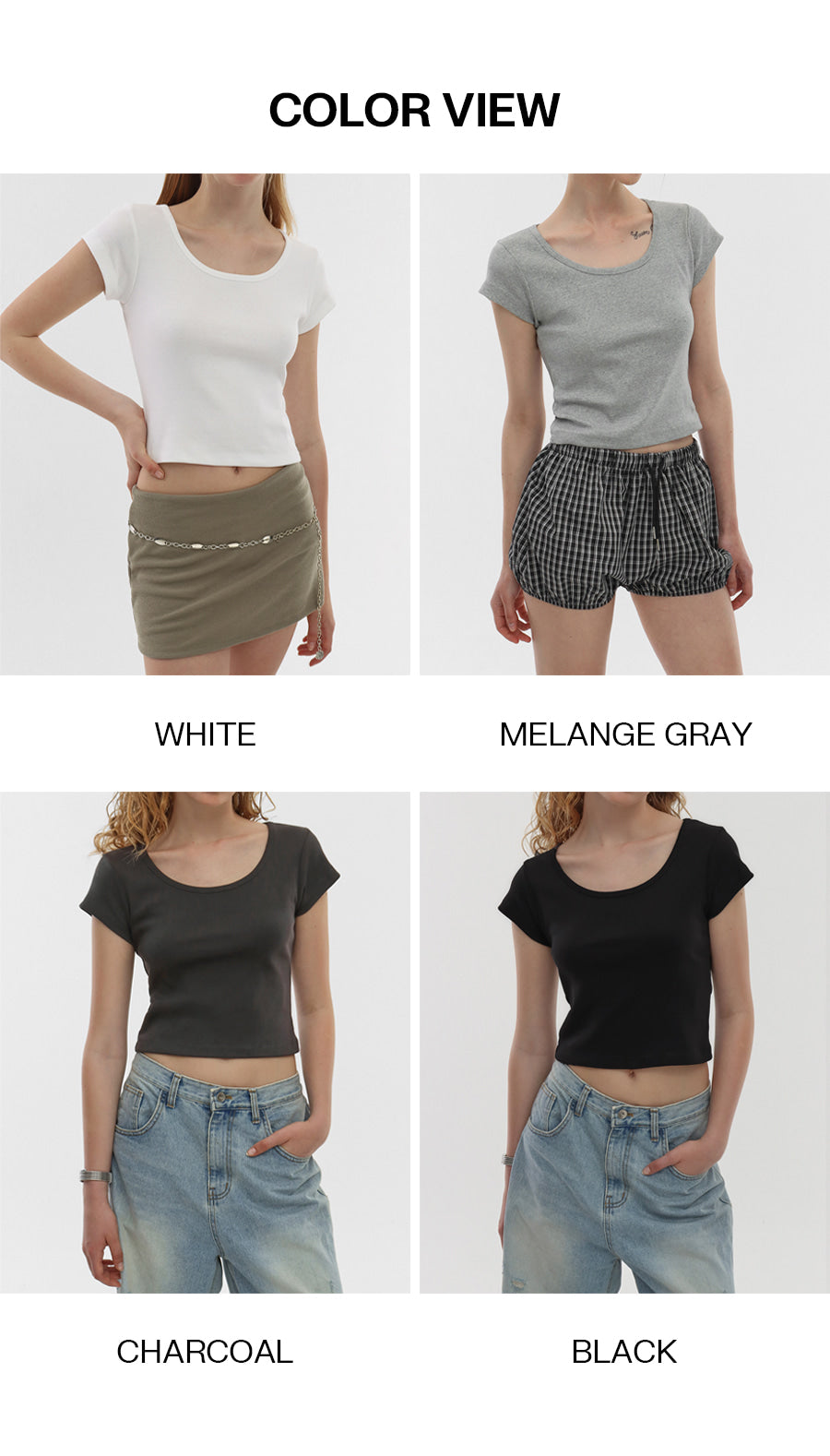 [韓國銷量破千][B-BASIC] Cool Standard U Neck Tee / 4colors