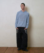 LSC SLOGAN WAFFLE HOODIE (SKY BLUE)