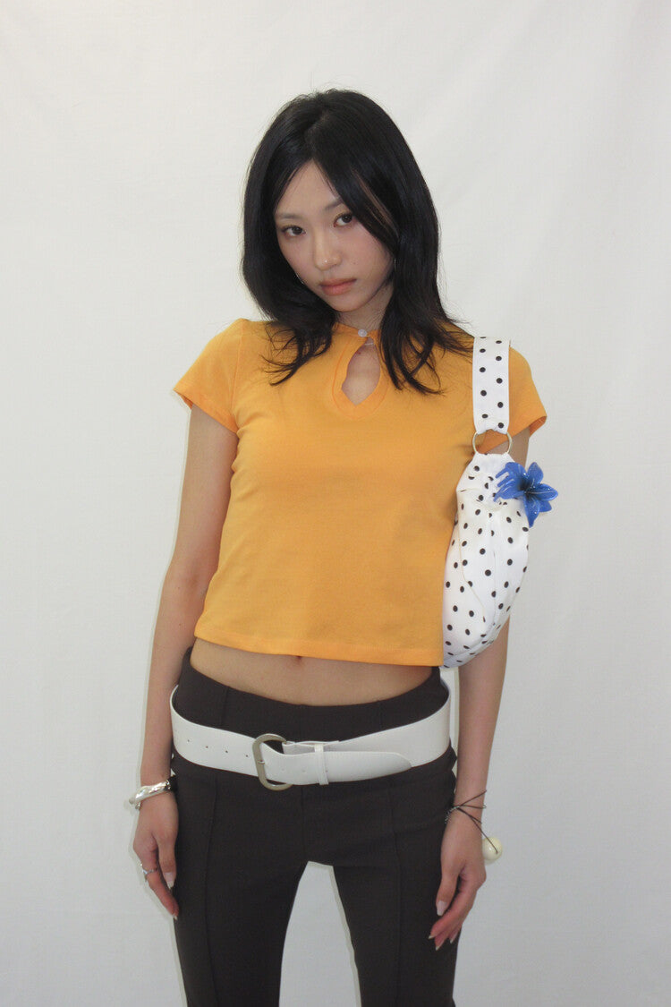 [DIMANCHE] DOTTY SHELL MINI BAG_WHITE