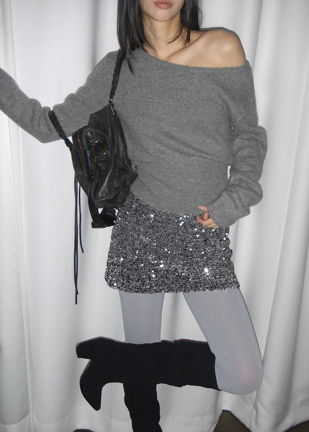 韓國製造 Mondrin Alpaca Off-Shoulder Knit / 3colors