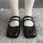 PAES Double Buckle Mule - Black