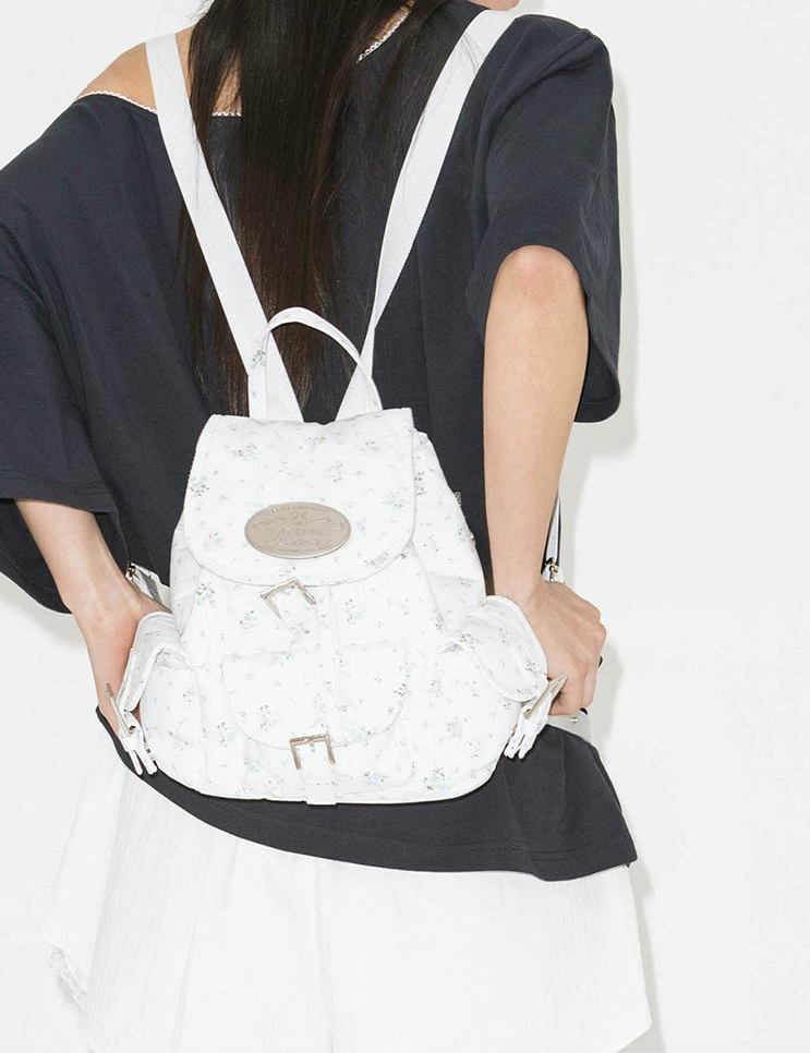 lotsyou Nostalgia Chubby Backpack - Flower