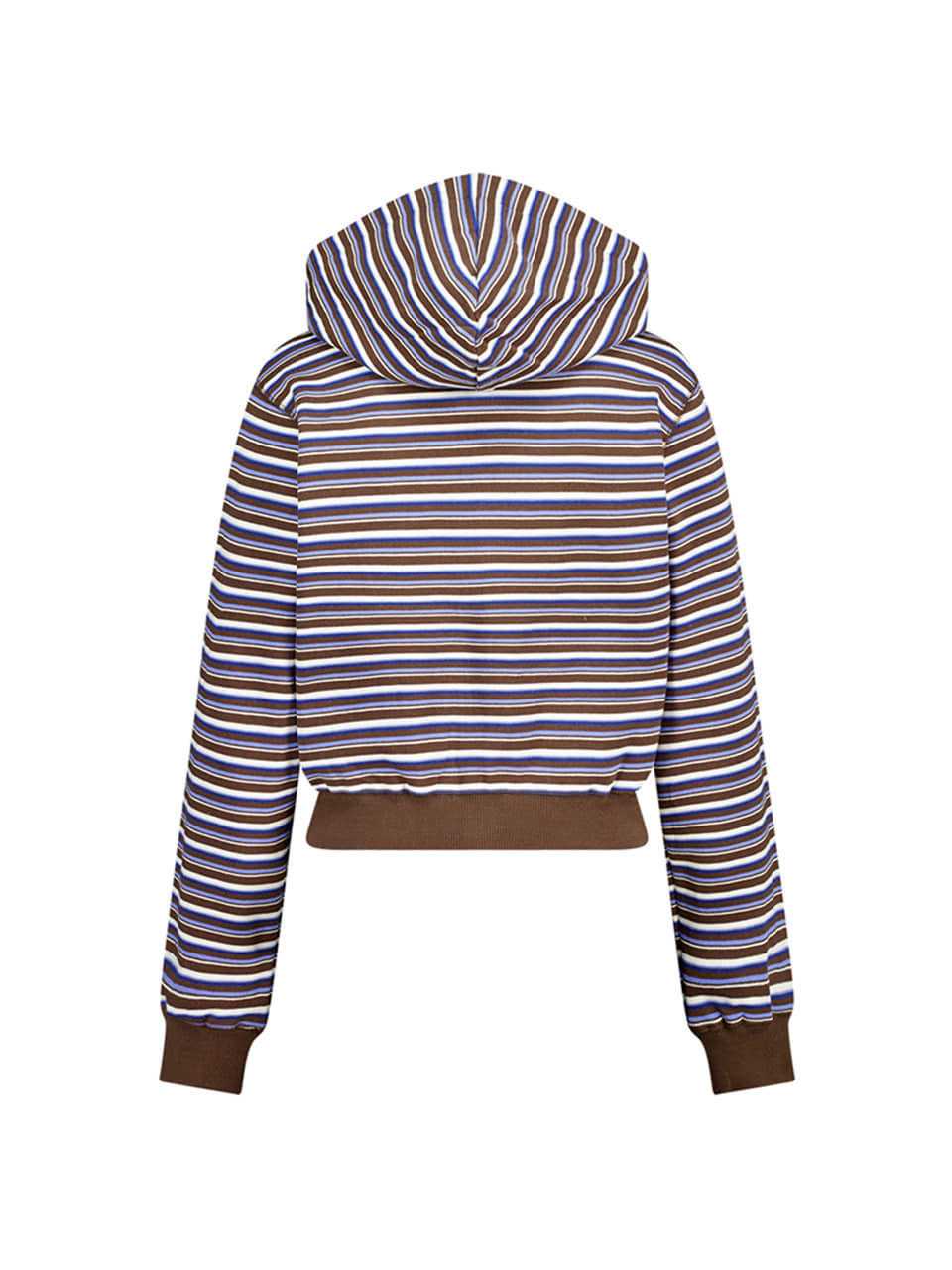 CALIE BABE STRIPE HOOD ZIP UP BROWN