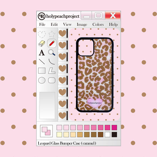 Leopard Glass Bumper iPhone Case - Caramel