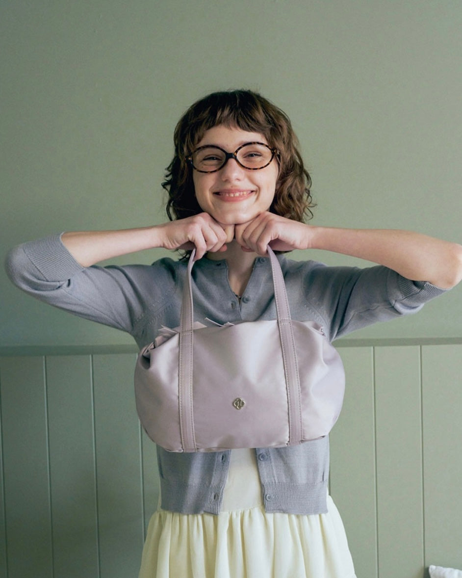 Heeari Aurora Shirring Duffel Mini Bag / lilac