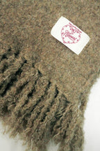 Fluffy Premium Wool Blende Fringe Muffler - Brown