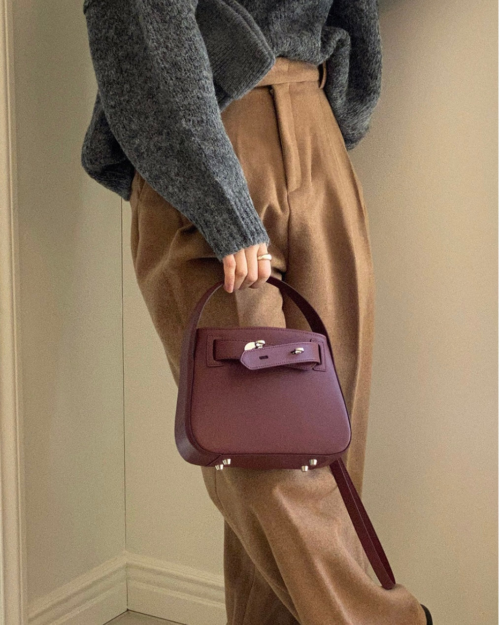 [100%牛皮] THE OFTN TILT / BURGUNDY S