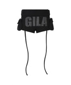 GILA ARCHIVE BOLD LOGO POCKET KNIT SHORTS_BLACK