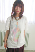 niceghostclub rainbow finger tee [2colors]