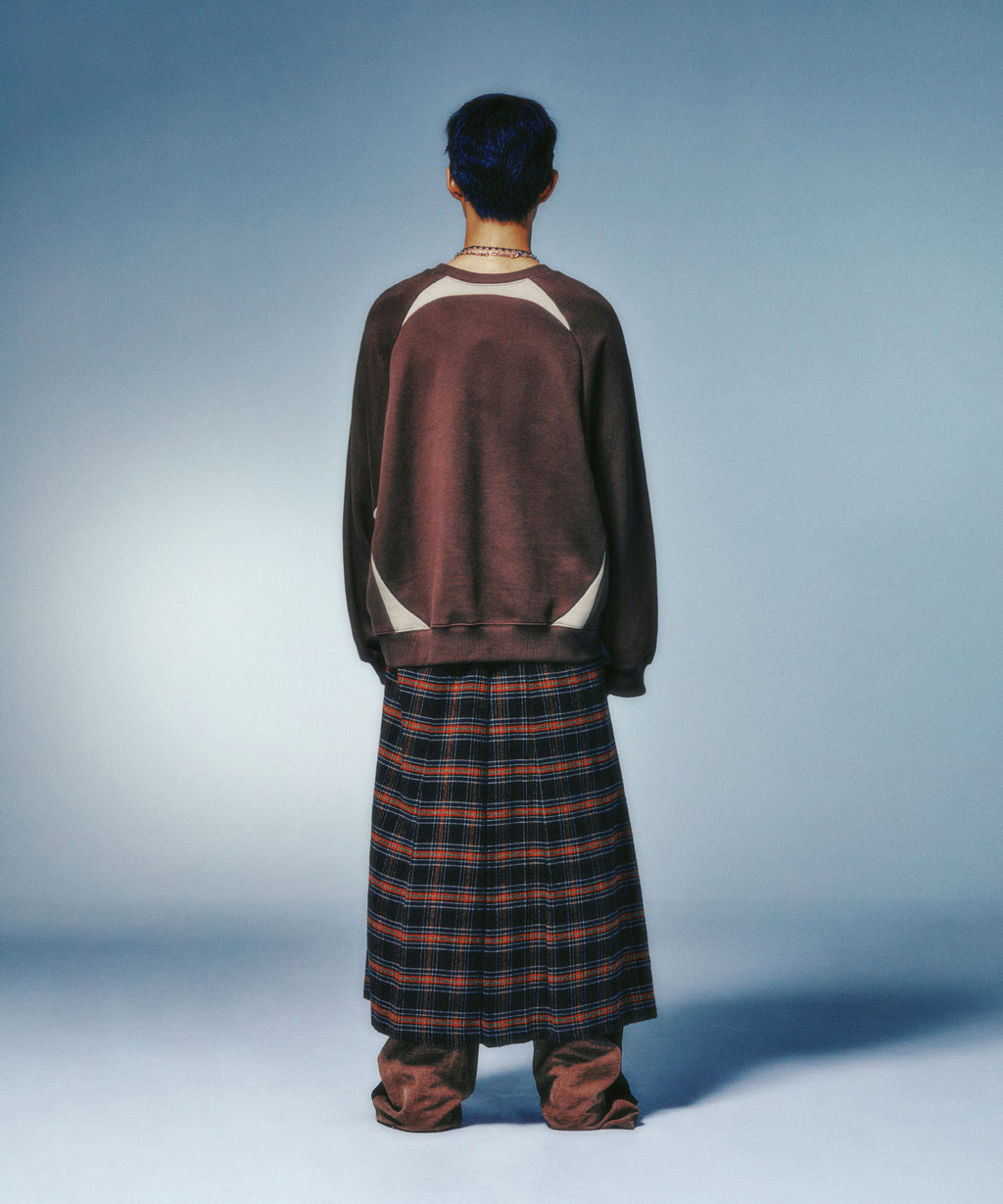 niceghostclub SPORTY LINE SWEATSHIRTS [BROWN]