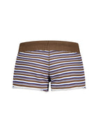 CALIE BABE STRIPE SHORTS BROWN