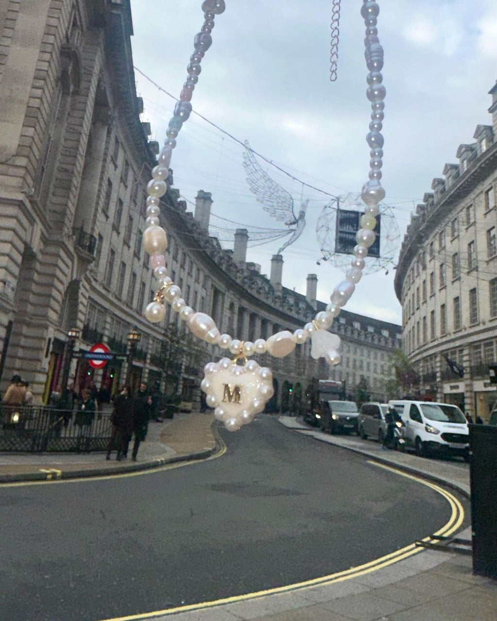 Alphabet Pearl Necklace (customize OK!)