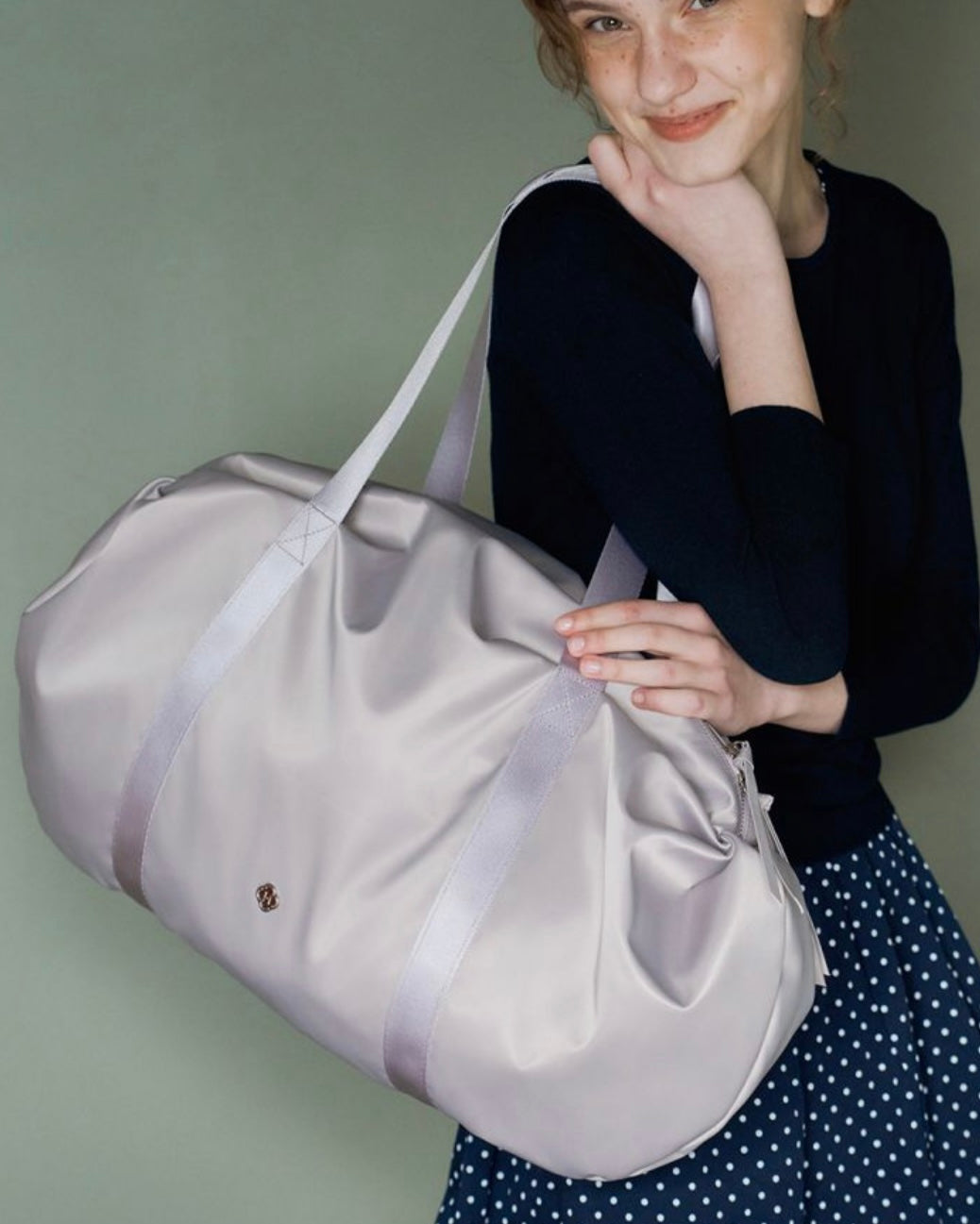 Heeari Aurora Shirring Duffel Big Bag / lilac