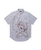 niceghostclub angel check big big half shirt [2colors]