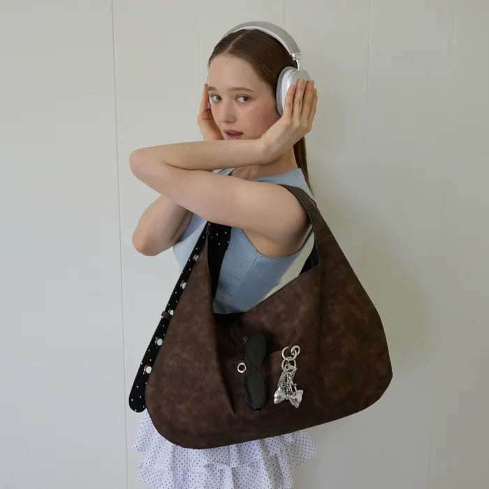 LETERIE BUCKLE REVERSIBLE SHOULDER BAG_4COLORS