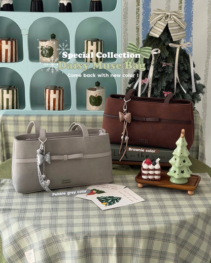[獨家代理🎀] Daisy Muse Ballerina Shoulder Bag - Pebble Grey