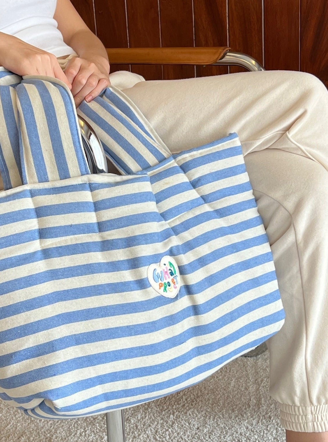 Striped Big Muffin Bag - 4colors