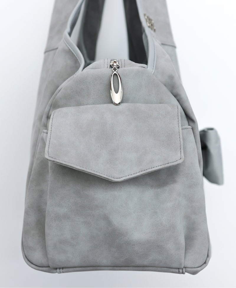 siweol Bow Shoulder Bag -  light grey