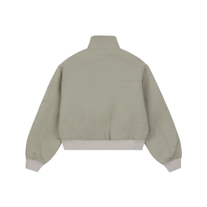 LSC Appliqué Hidden Hoodie Ma-1 Jacket Beige
