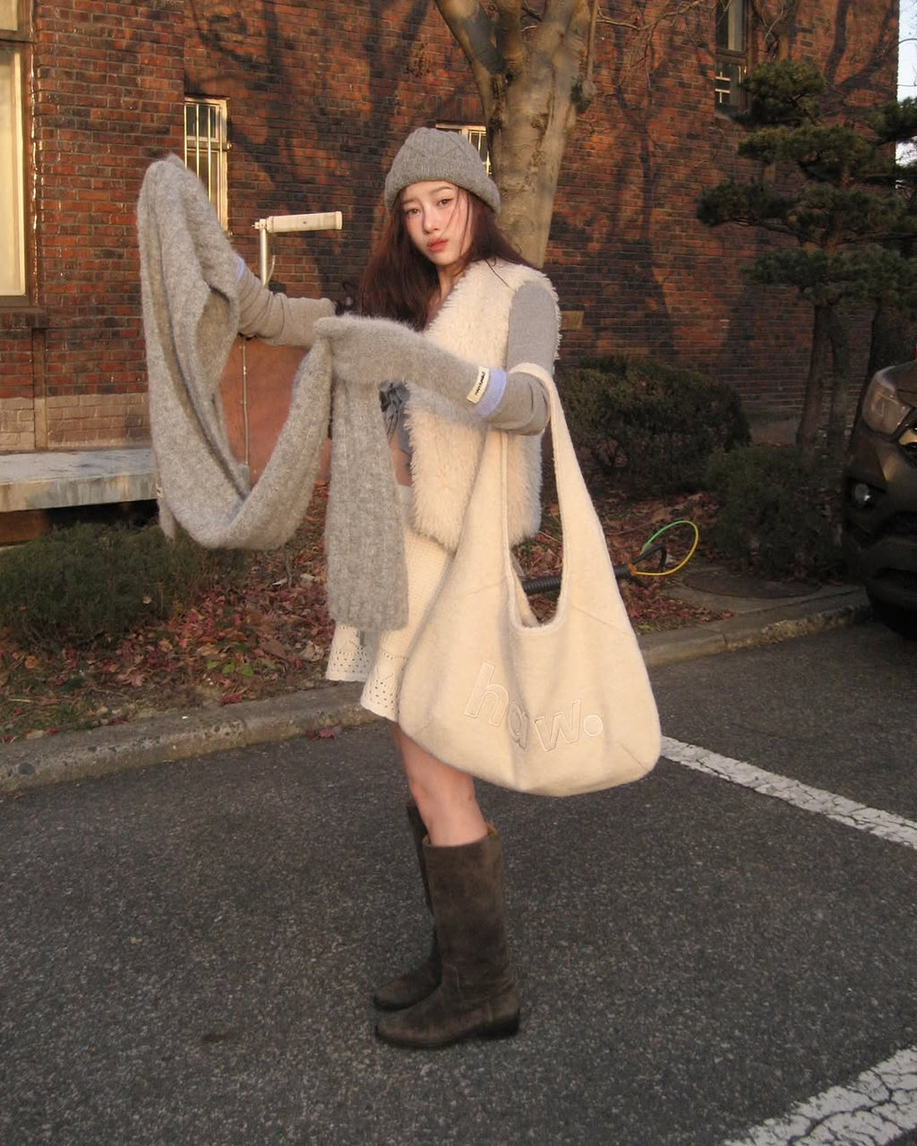 haw Pebble Totebag (40%wool) / 4colors