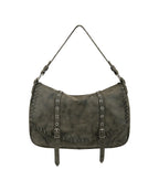 [yeomim] braided flap bag (black/grunge taupe)