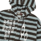 LSC Logo Stripe Fleece 2-way Hoodie Zip-up SkyBlue