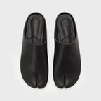 PAES Round Low Flat Mule - Black